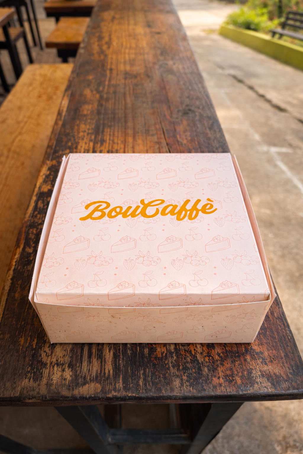 Caja de BouCaffè lista para llevar