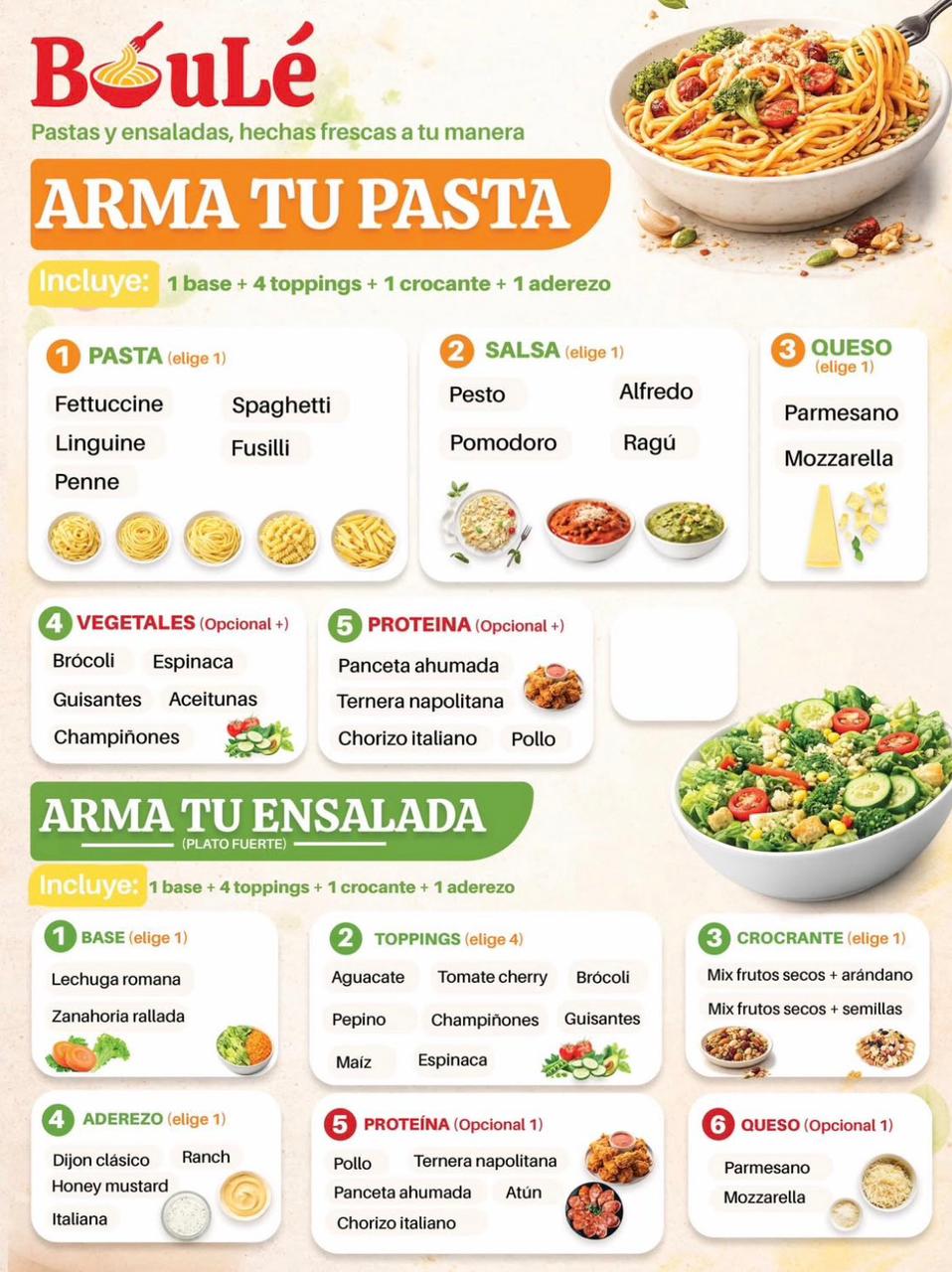 Pagina 1 del menu de Boule